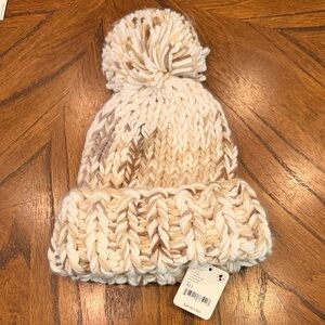 Free People Chunky Knit Beanie in Ivory, OS (NWT)